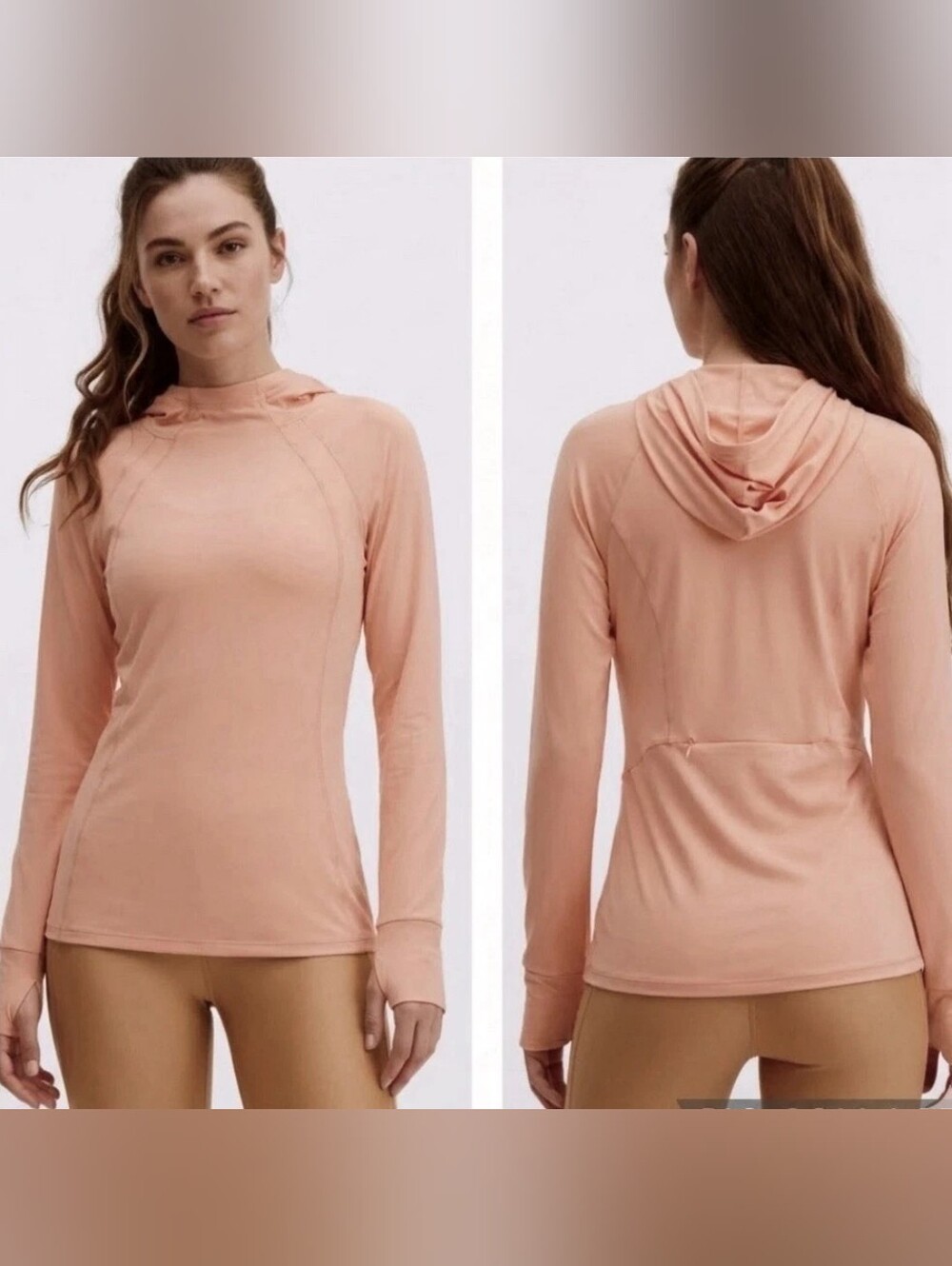 Fabletics Women's Vada Longsleeve Zip-Pocket Hoodie JM3 Birchwood Sz Large NWT